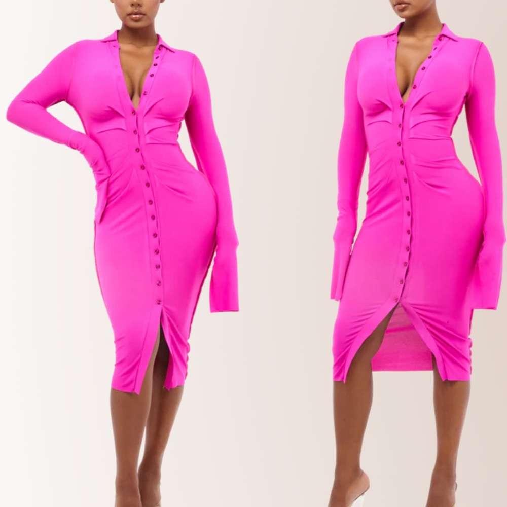 Coucoo Moorea Dress in Electric Rose - Picture 6 of 6